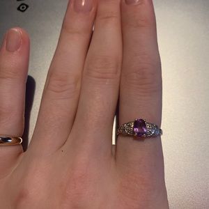 10k gold ring with amethyst